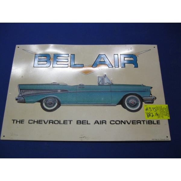 CHEVY BELAIR TIN SIGN