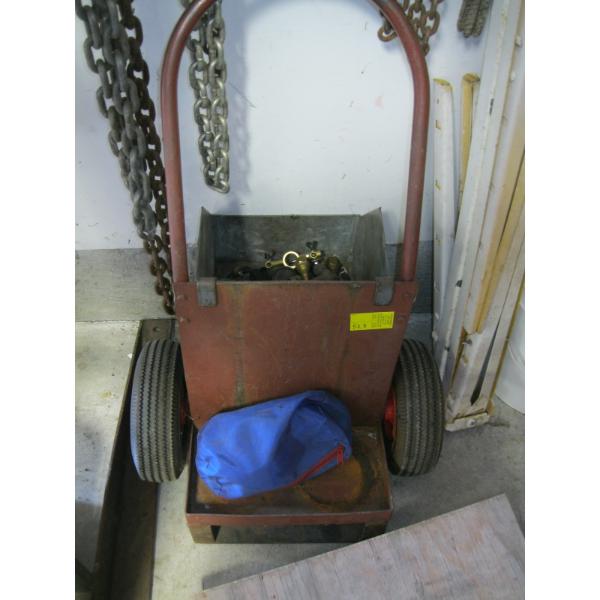 2 WHEEL OXY ACETYLENE CART W/MISC. ACCESS IN BIN