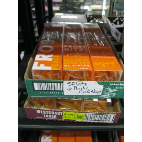 6 BOXES OF FROSTBITE PEACH ALCOHOL ICE POPS