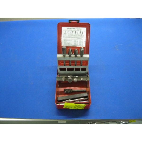 SNAP ON 8 PIECE SOLID CARBIDE BURR SET
