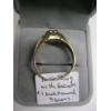 Image 4 : 10KT RING W/GARNETS & SM. DIAMOND, 5G, SZ 11 3/4