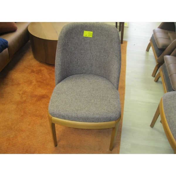WOOD FRAMED UPHOLSTERED DINING CHAIR