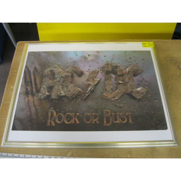 ROCK OR BUST ACDC FRAMED 3D POSTER