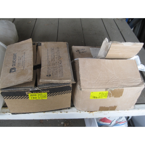 1 BOX OF HEAVY SCREWS & 1 BOX OF NAILS
