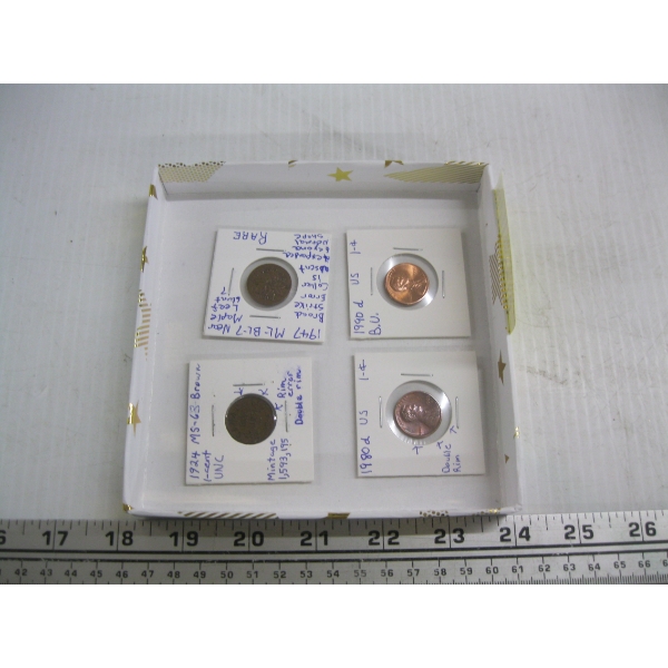 4 COLLECTIBLE PENNIES