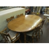 Image 1 : SOLID WOOD DINING TABLE W/2 LEAVES & 6 CHAIRS