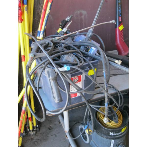 BIN OF ASST. PRESSURE WASHER GUNS, ETC.