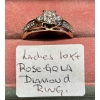 Image 1 : LADIES 10KT ROSE GOLD DIAMOND RING, SZ 6 1/2