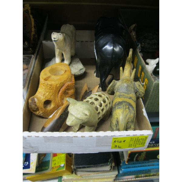 ASST. FIGURINES, CARVINGS, ETC.