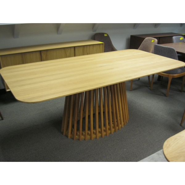 CASA OAK SINGLE PEDESTAL 200CM TABLE