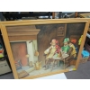 Image 1 : LG. ORIGINAL OIL PAINTING TAVERN SCENE BY M. DESLOGES, 1978