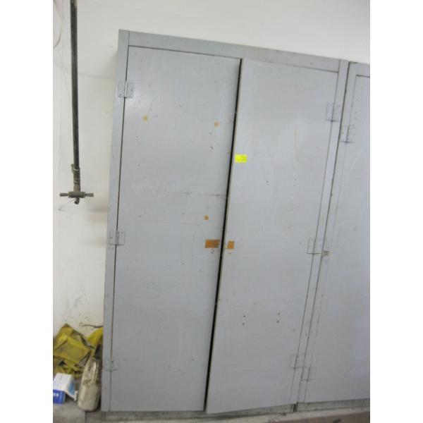 2 DOOR GREY WOODEN CABINET