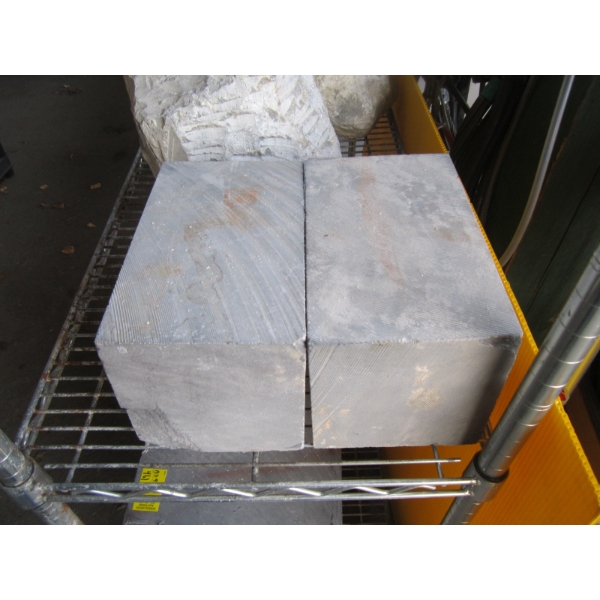 2 BLOCKS OF SOAPSTONE