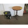 Image 2 : MISC. COFFEEMAKER, SMALL ANTIQUE TABLE & BOX W/MISC. TRAY, PULL TOY, DISHES, ETC.