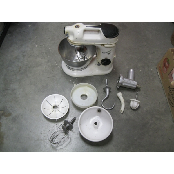 KENMORE MIXER W/GRINDER ATTACHMENT, ETC.