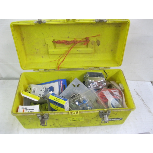 YELLOW TOOLBOX W/ASST. ELECTRICAL