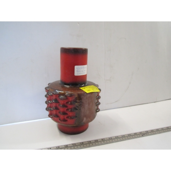 WEST GERMAN BEEHIVE CANNISTER VASE