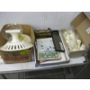 Image 1 : 2 BOXES OF MISC. FOOTED FRUIT BOWL, COLLECTOR PLATES, ANGEL ORNAMENTS, ETC.