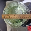 Image 7 : URANIUM GLASS CUP & PLATE - DEPRESSION GREEN GLASS GLOWS - GEIGER TESTED