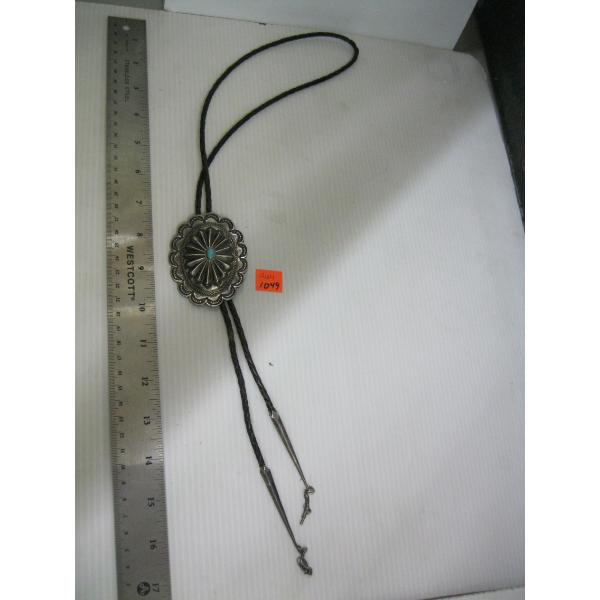 SILVER & TURQUOISE BOLO TIE