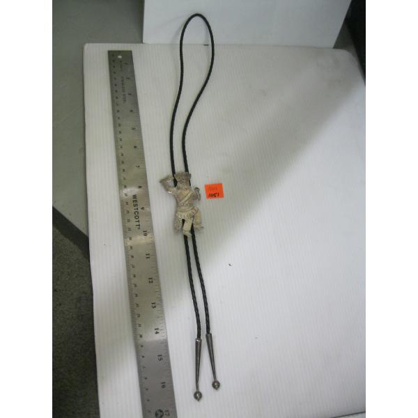 NAVAJO KACHINA SILVER BOLO TIE