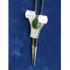 Image 1 : STERLING SILVER W/GREEN STONE BOLO TIE