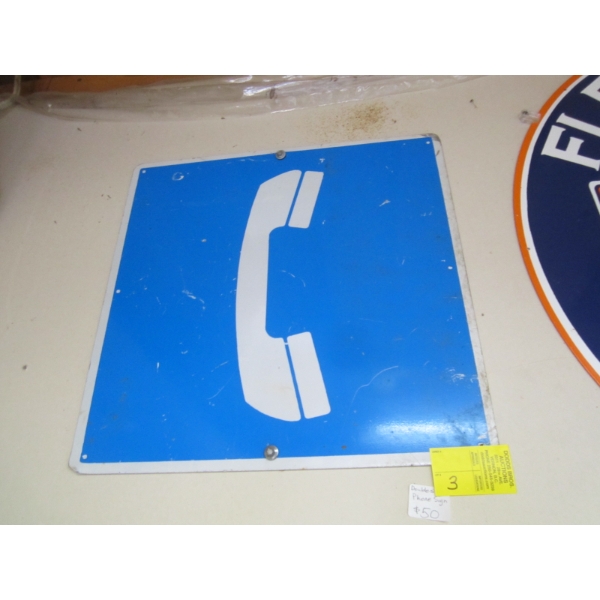 DOUBLE SIDED PHONE SIGN