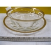 Image 1 : MOSERS 24KT GOLD RIM CRYSTAL BOWL & PLATE