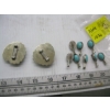 Image 2 : 2 PACKAGES OF SILVER & TURQUOISE BLOSSOM NECKLACE PIECES