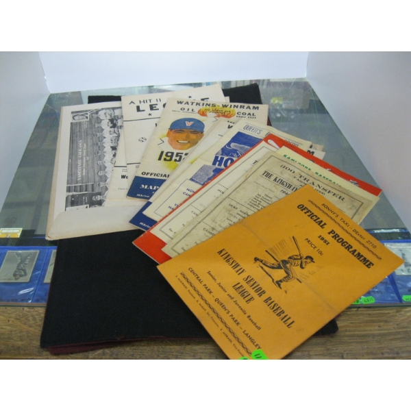 VARIOUS BASEBALL PROGRAMS FROM THE 1950s