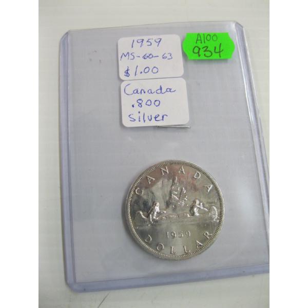 1959 CDN $1 COIN