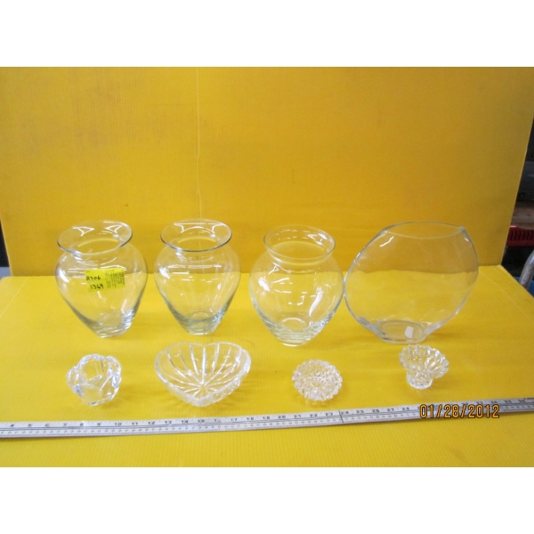 VASES, CANDLEHOLDERS, ETC.
