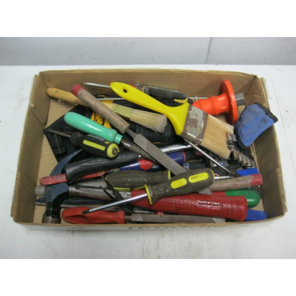 MISC. SCREWDRIVERS, HAMMER, BITS, ETC.