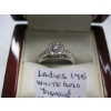 Image 3 : LADIES 14KT WHITE GOLD DIAMOND RING W/A $2,785 SZ 5