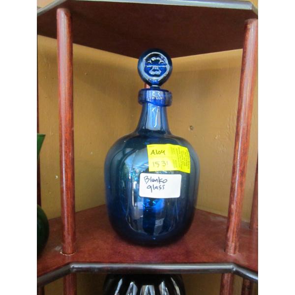 BLENKO BLUE GLASS MCM DECANTER