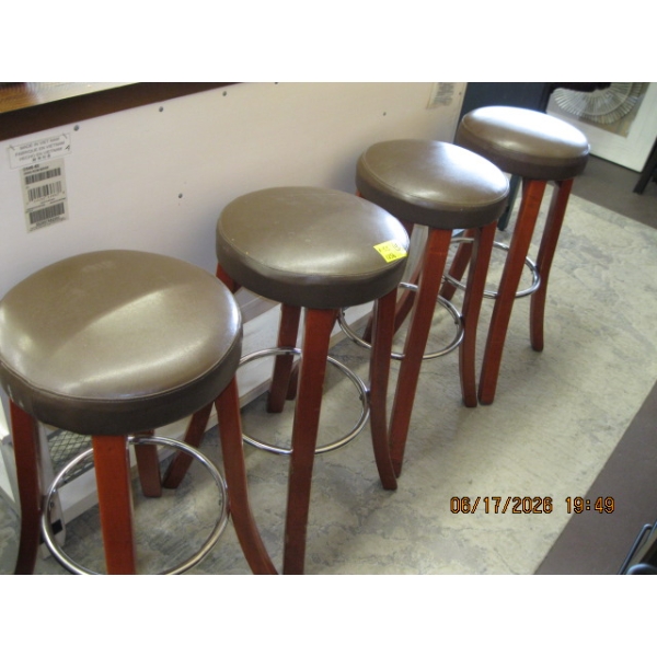 4 PADDED TOP STOOLS
