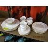 Image 1 : ROYAL ALBERT D'OR WHITE GOLD RIM DISHES - 6 OF EACH