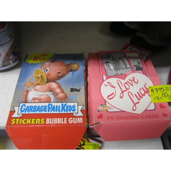 2 BOXES OF TRADING CARDS: GARBAGE PAIL KIDS & I LOVE LUCY