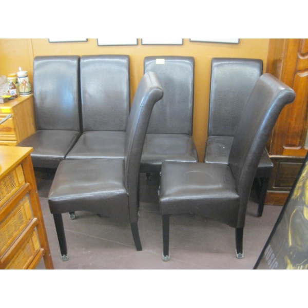 SET OF 6 UPHOLSTERED CHAIRS