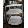 Image 2 : 3 TIER GLASS & METAL SERVING TABLE
