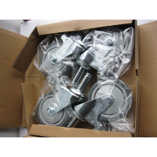2 BOXES OF ULINE WIRE SHELVING CASTORS