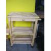 Image 2 : 2 FOLDING TABLES & A ROLLING WOODEN CART