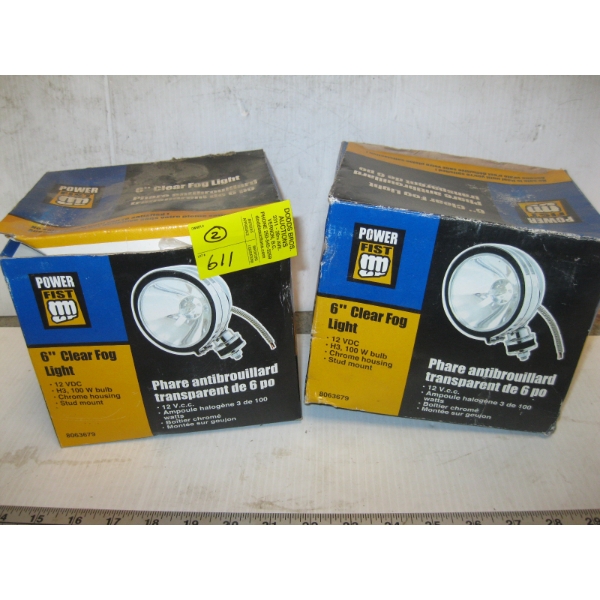 2 NEW 6" CLEAR FOG LIGHTS