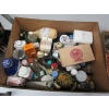 Image 2 : 2 BOXES OF ASST. COLLECTABLE VINTAGE ITEMS - BOTTLES, TINS, UTENSILS, ETC.