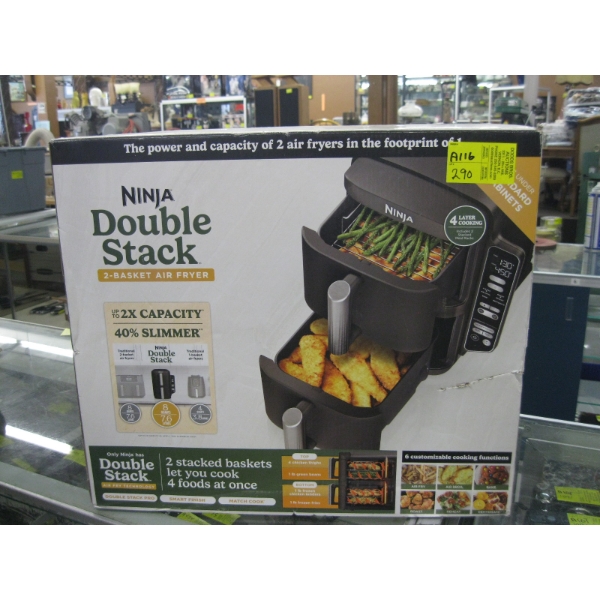 NEW IN BOX NINJA DOUBLE STACK AIR FRYER