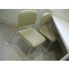 Image 2 : 10 YELLOWISH COLOR CHROME FRAME STACKING CHAIRS