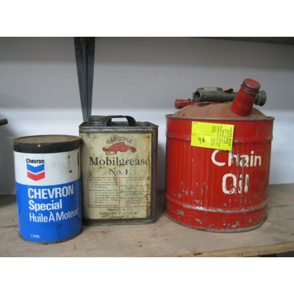 FUEL CAN, MOBILE GREASE CAN & OIL CAN