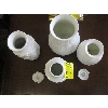 Image 5 : BAVARIAN GERMAN WHITE VASES & 2 CANDLEHOLDERS