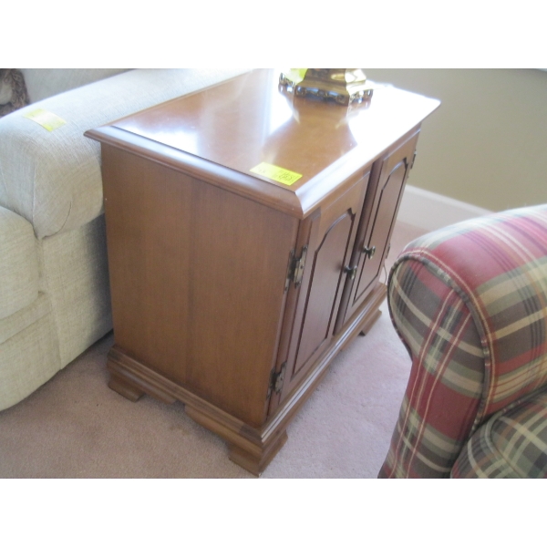 2 VILAS MAPLE 2 DRAWER END TABLES