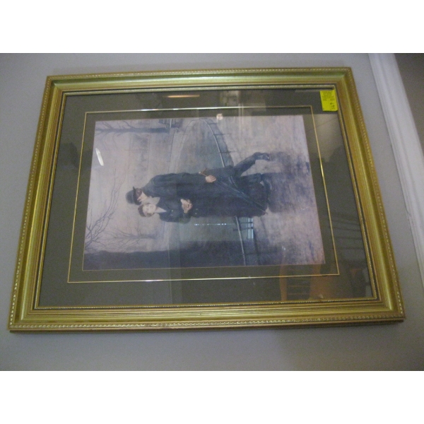 FRAMED PRINT OF MAN & WOMAN